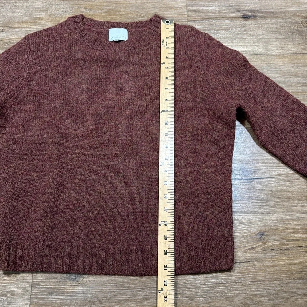 rue blanche Size 1 Wool Knit Pullover Sweater Crew Neck